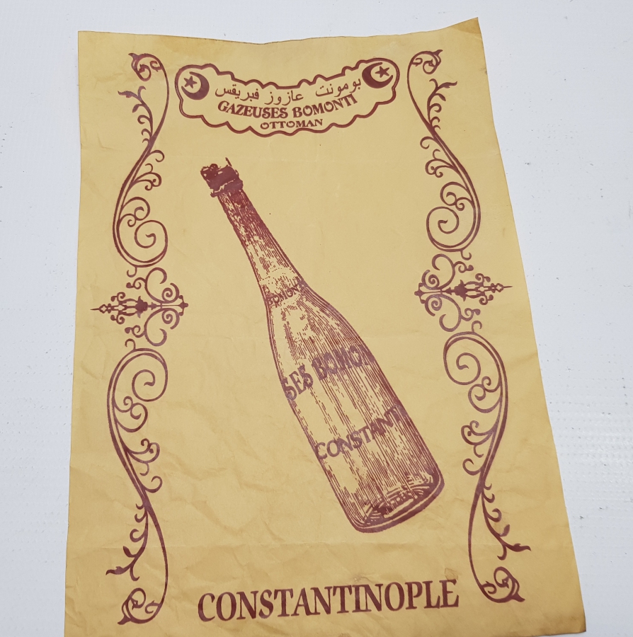 OSMANLI DÖNEMİ ÇOK NADİR BOMONTİ BİRA REKLAMI AFİŞİ