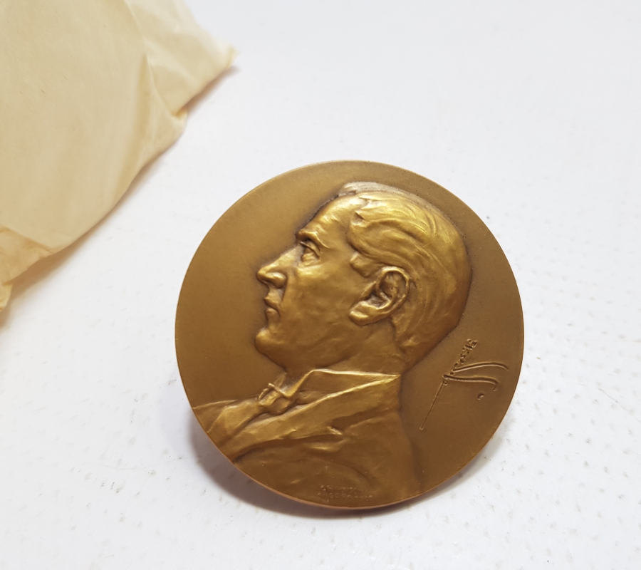 OSMANLICA GAZİ MUSTAFA KEMAL İMZALI BÜYÜK BOY ATATÜRK MADALYON