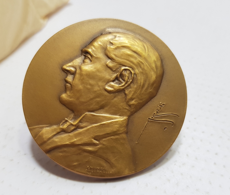 OSMANLICA GAZİ MUSTAFA KEMAL İMZALI BÜYÜK BOY ATATÜRK MADALYON