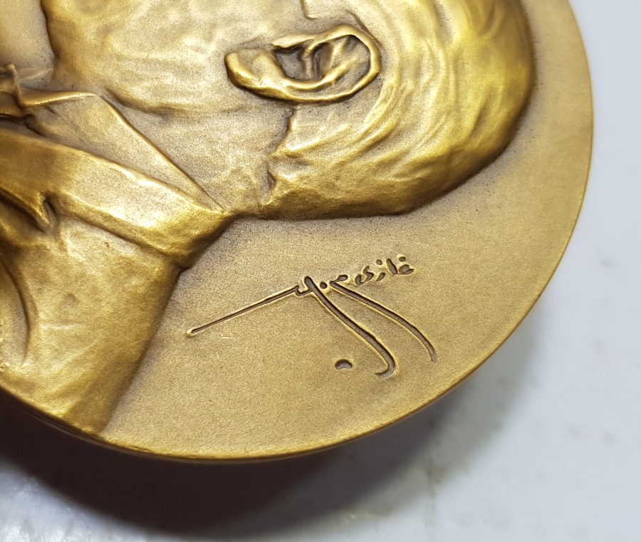 OSMANLICA GAZİ MUSTAFA KEMAL İMZALI BÜYÜK BOY ATATÜRK MADALYON