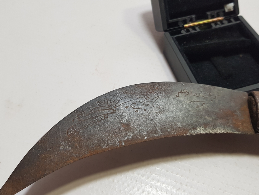 OSMANLI DÖNEMİ KIRK MURAT OĞLU YAPIMI NADİR BURSA İÇİ BAĞ BIÇAĞI