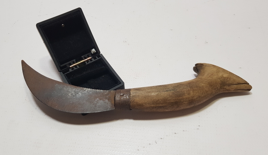 OSMANLI DÖNEMİ KIRK MURAT OĞLU YAPIMI NADİR BURSA İÇİ BAĞ BIÇAĞI