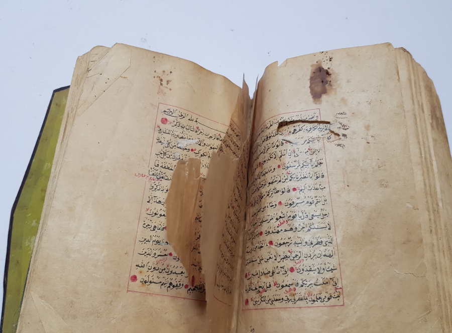 OSMANLI DÖNEMİ BİR DERVİŞ TARAFINDAN YAZILMIŞ OSMANLI DÖNEMİ EL YAZMA KUR'AN-I KERİM