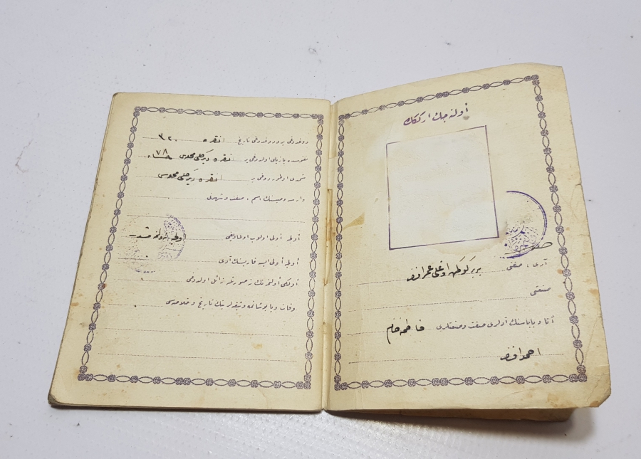 CUMHURİYET BAŞLARI ÇOK NADİR EVLİLİK CÜZDANI