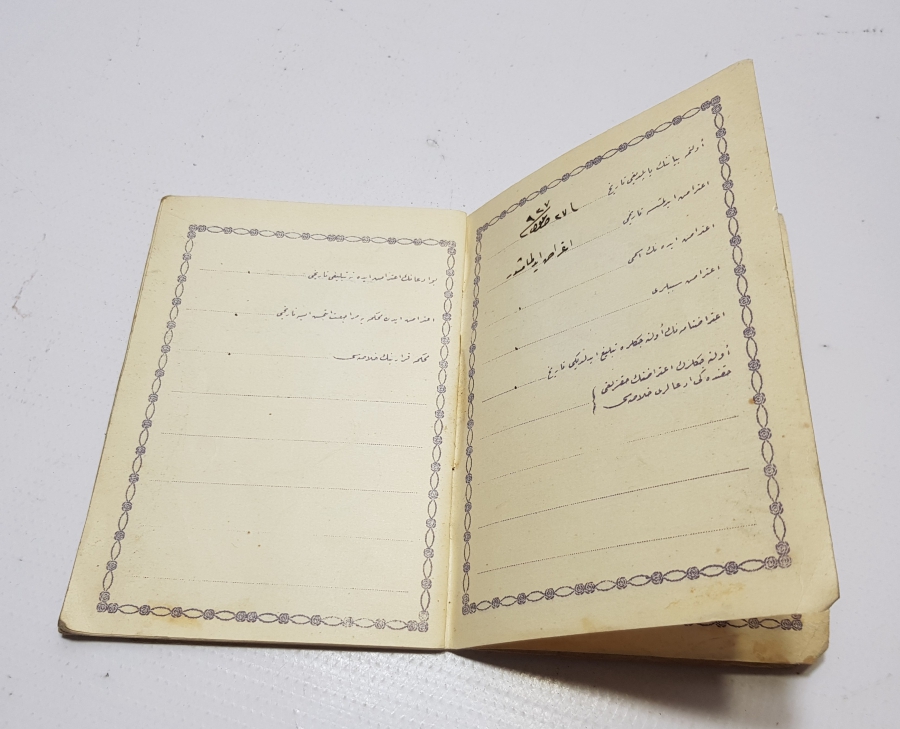 CUMHURİYET BAŞLARI ÇOK NADİR EVLİLİK CÜZDANI