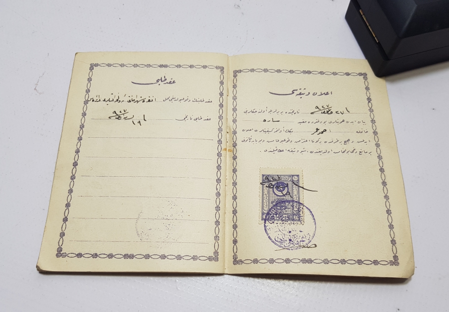 CUMHURİYET BAŞLARI ÇOK NADİR EVLİLİK CÜZDANI