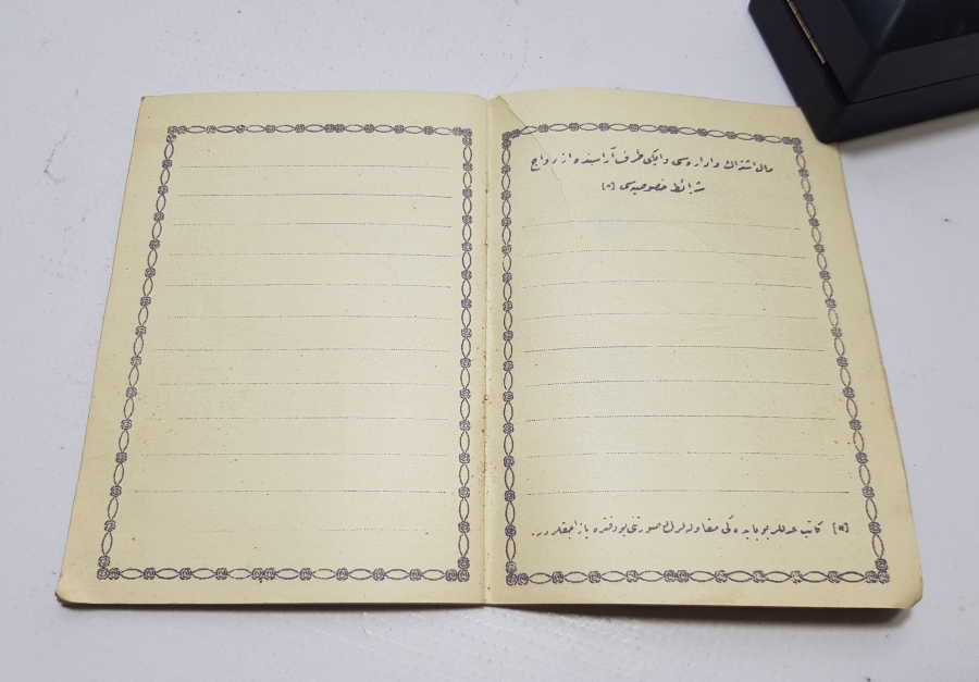 CUMHURİYET BAŞLARI ÇOK NADİR EVLİLİK CÜZDANI