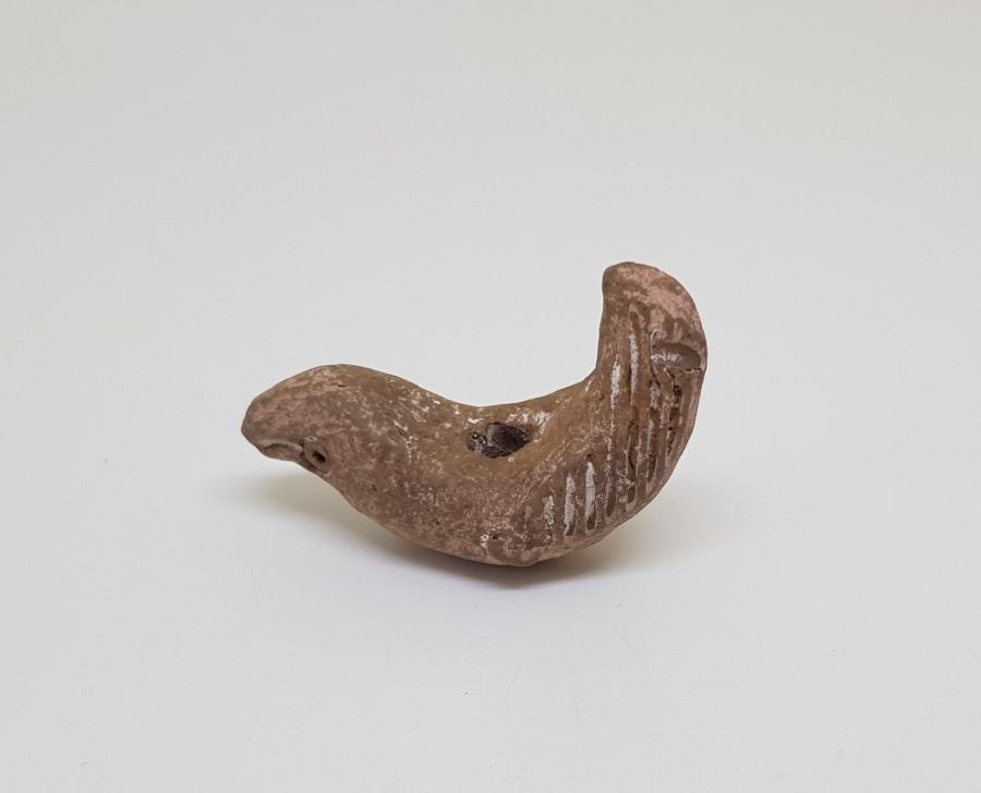 OSMANLI DÖNEMİ ÇOK NADİR GUBARİ ŞERİ TOPRAĞINDAN YAPILMIŞ KUŞ FİGÜRÜ