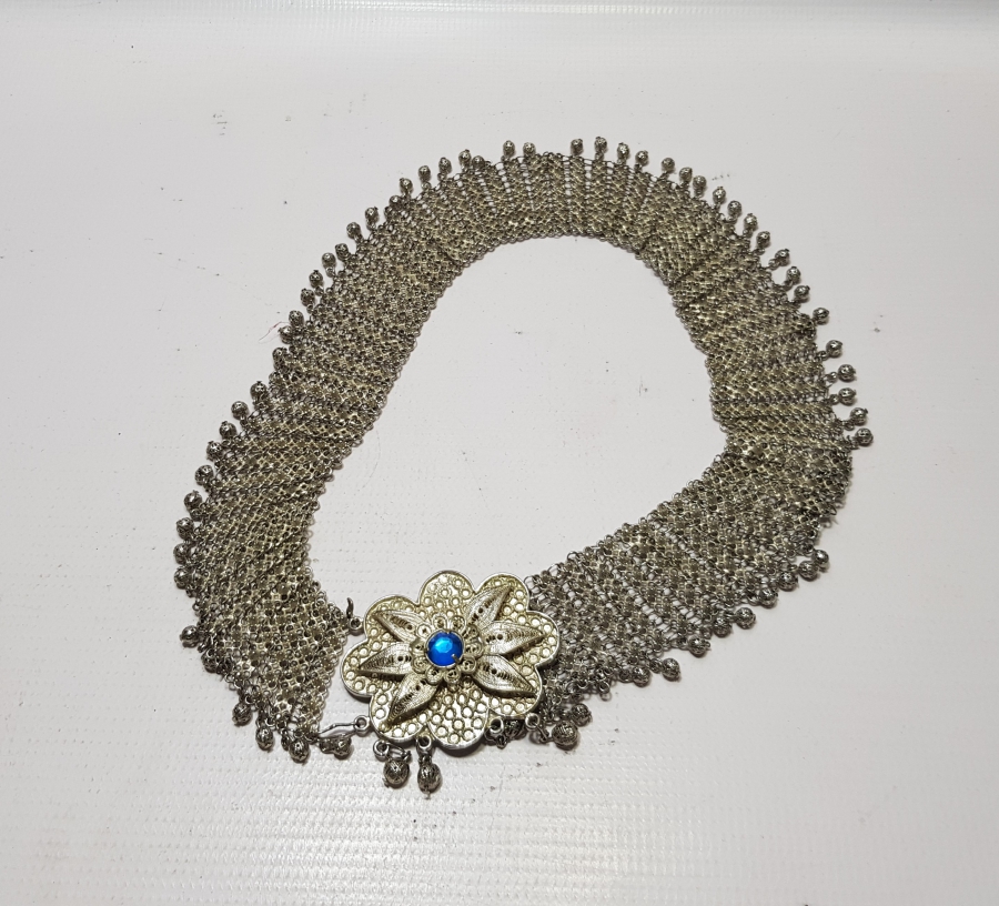 GÜMÜŞ KAPLAMA ANTİKA GELİN KEMERİ