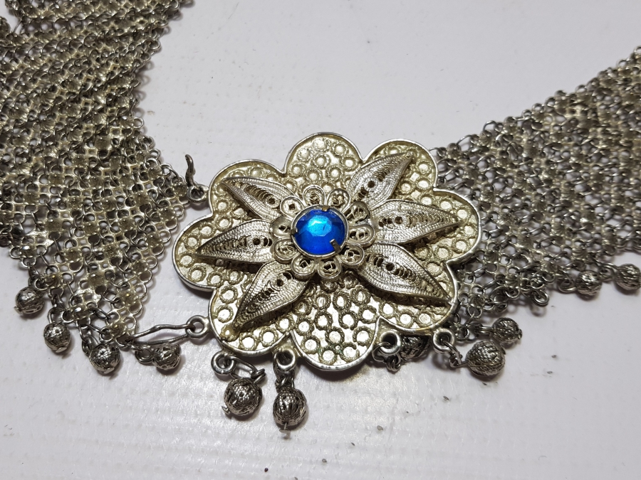 GÜMÜŞ KAPLAMA ANTİKA GELİN KEMERİ