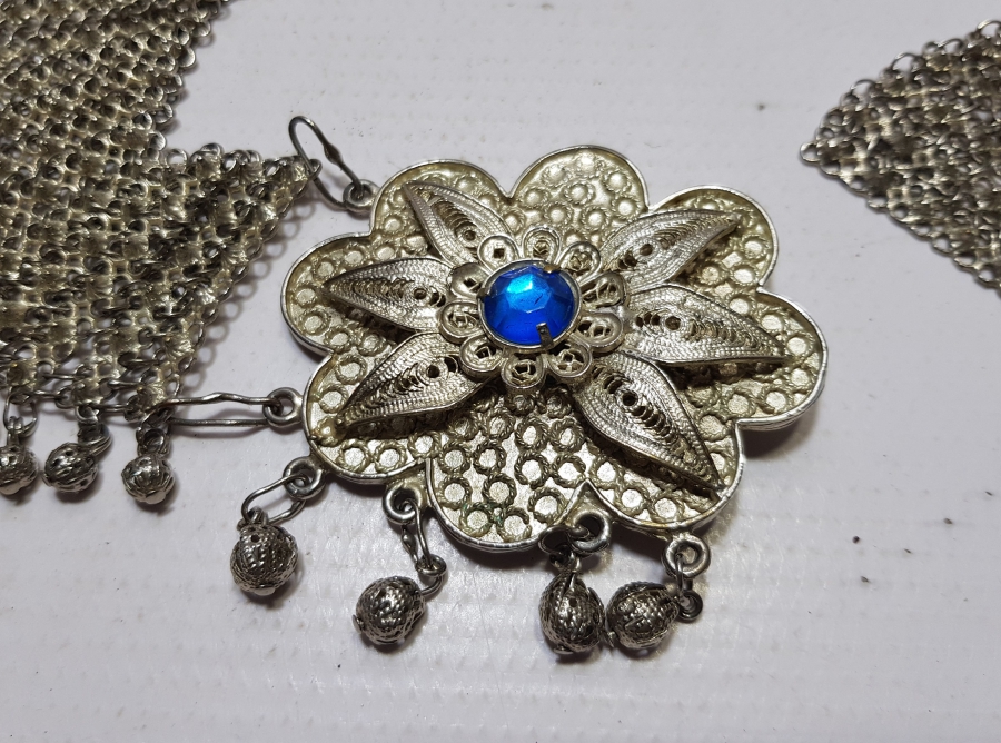 GÜMÜŞ KAPLAMA ANTİKA GELİN KEMERİ