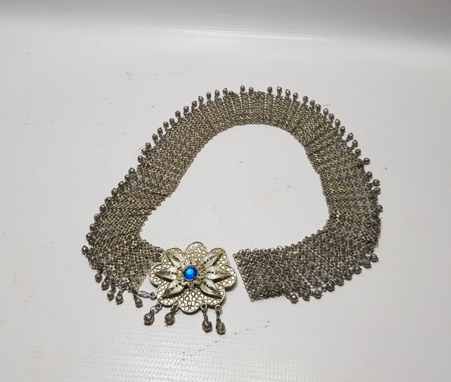 GÜMÜŞ KAPLAMA ANTİKA GELİN KEMERİ