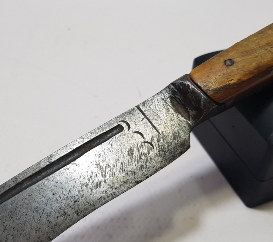 OSMANLI DÖNEMİ KAYI BOYU DAMGALI KARADENİZ YAPIMI ÇOK NADİR YILAN DİLLİ KUŞAK KAMASI