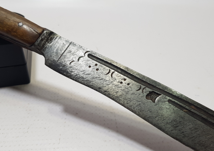 OSMANLI DÖNEMİ KAYI BOYU DAMGALI KARADENİZ YAPIMI ÇOK NADİR YILAN DİLLİ KUŞAK KAMASI