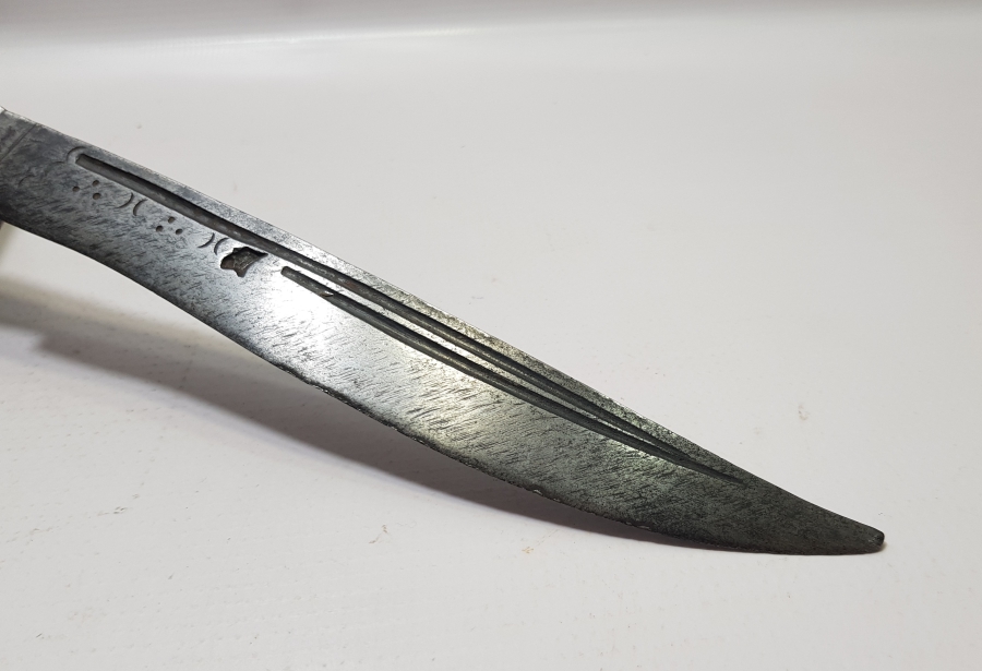 OSMANLI DÖNEMİ KAYI BOYU DAMGALI KARADENİZ YAPIMI ÇOK NADİR YILAN DİLLİ KUŞAK KAMASI