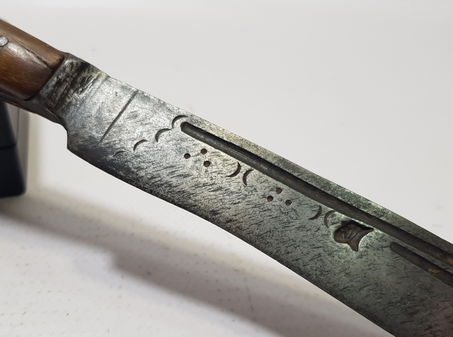 OSMANLI DÖNEMİ KAYI BOYU DAMGALI KARADENİZ YAPIMI ÇOK NADİR YILAN DİLLİ KUŞAK KAMASI