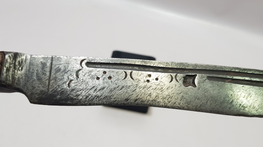 OSMANLI DÖNEMİ KAYI BOYU DAMGALI KARADENİZ YAPIMI ÇOK NADİR YILAN DİLLİ KUŞAK KAMASI