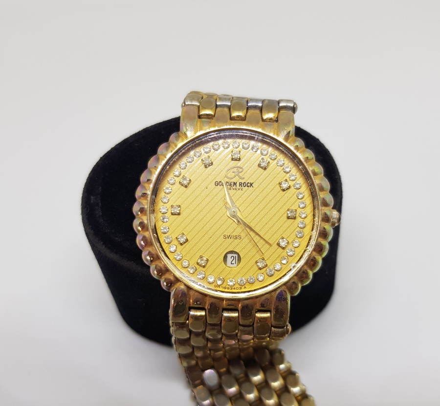 İSVİÇRE YAPIMI ALTIN KAPLAMA KOL SAATİ