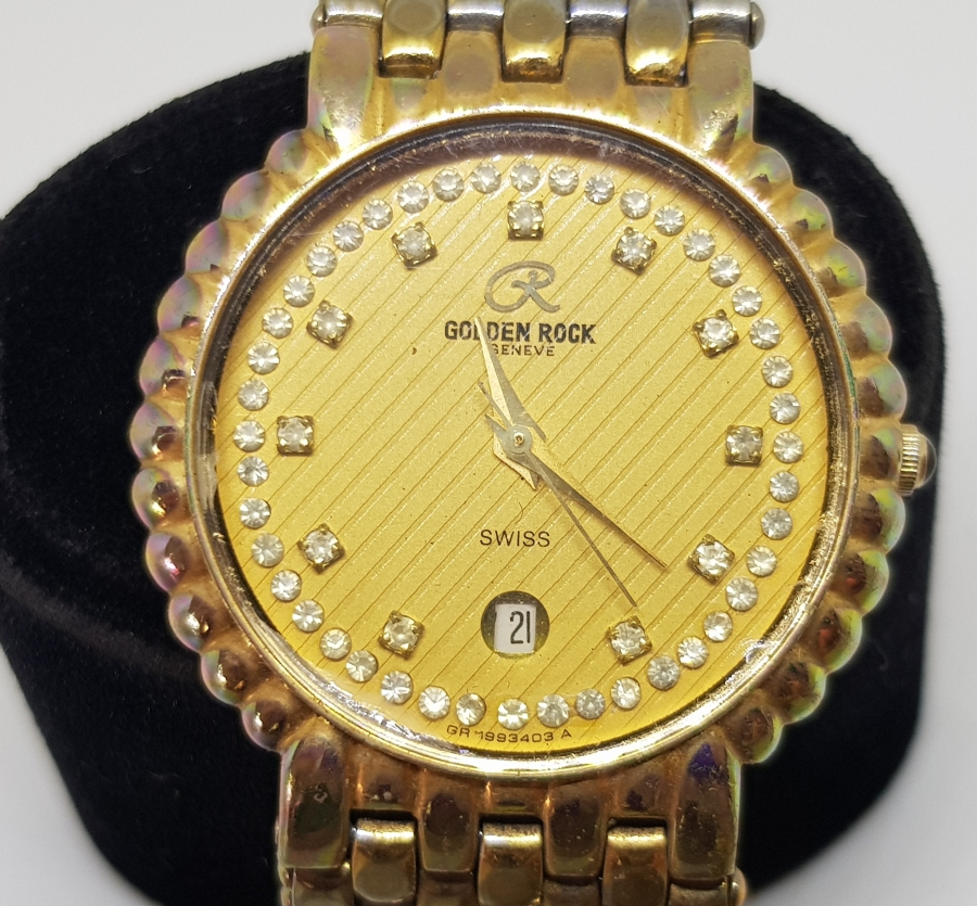 İSVİÇRE YAPIMI ALTIN KAPLAMA KOL SAATİ