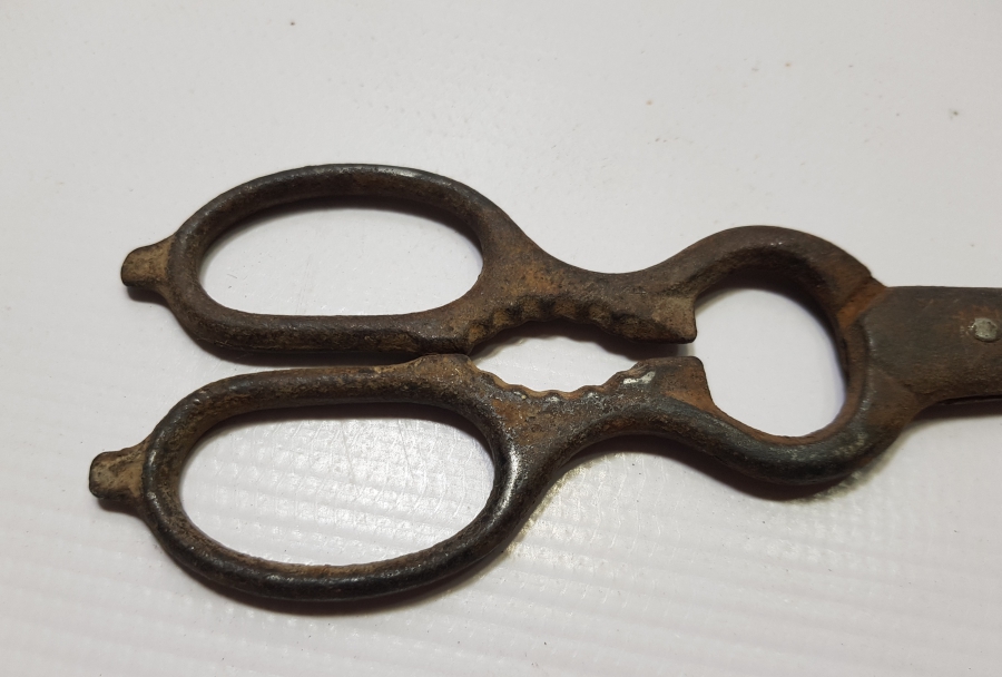 OSMANLI DÖNEMİ RUM İŞİ NADİR FORMDA TERZİ MAKASI