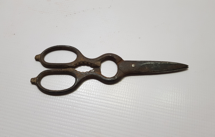 OSMANLI DÖNEMİ RUM İŞİ NADİR FORMDA TERZİ MAKASI