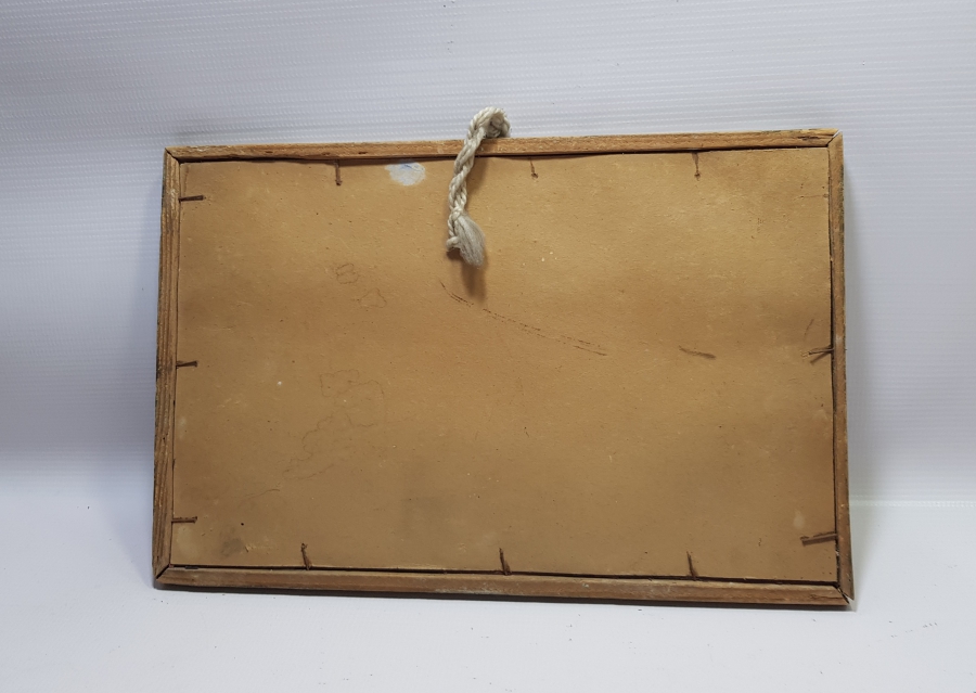 ÜZERİNDE FETİH SURESİ YAZILI ORİJİNAL ÇERÇEVESİNDE OSMANLI DÖNEMİ CAM ALTI HAT LEVHA