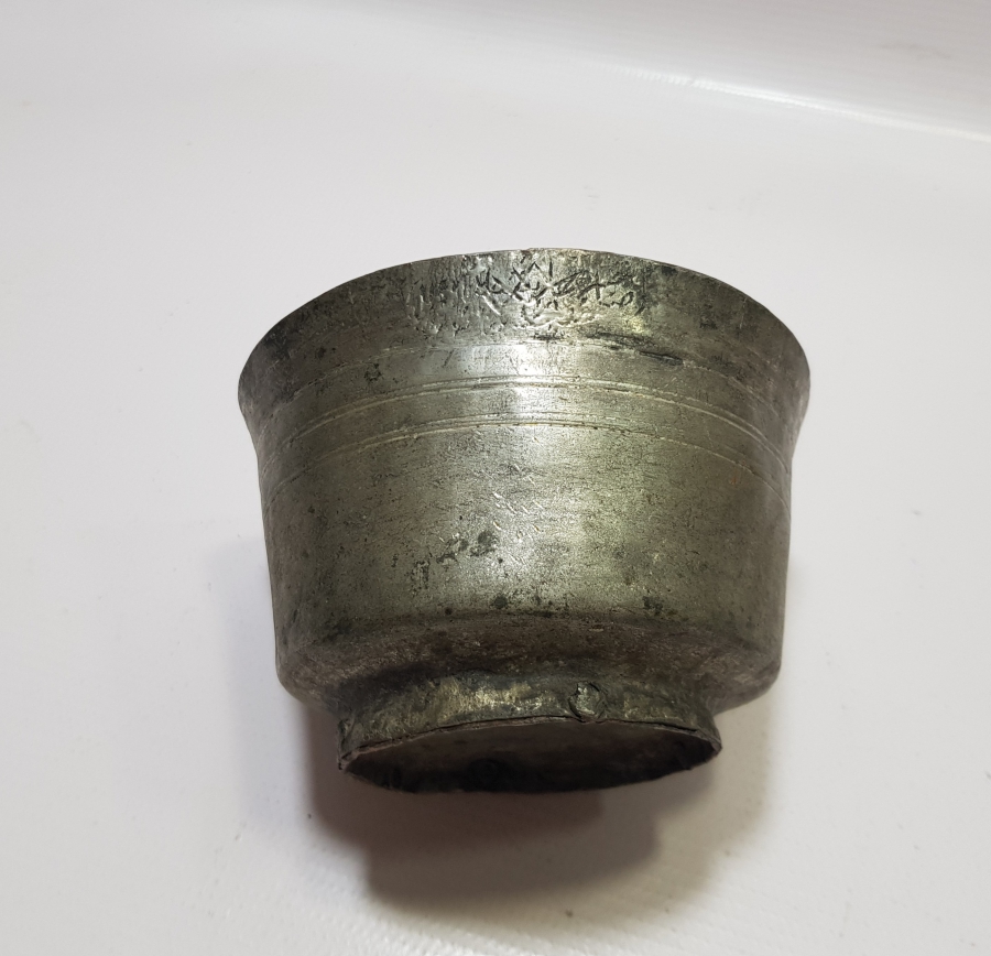 OSMANLI DÖNEMİ OSMANLICA YAZILI TEKKE İŞİ BAKIR HOŞAF KASESİ