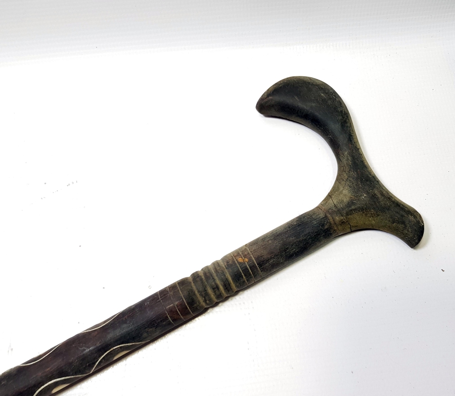 SEDEF İŞÇİLİKLİ ANTİKA AHŞAP BASTON