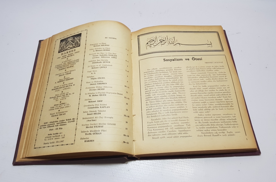 1967 TARİHLİ HAKSES İSİMLİ MECMUA
