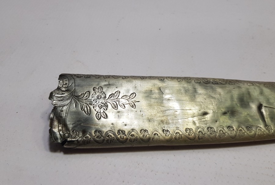 ÜZERİ İŞLEMELİ OSMANLI DÖNEMİ YÜKSEK AYAR GÜMÜŞ BOSNA YATAĞAN KIN UCU