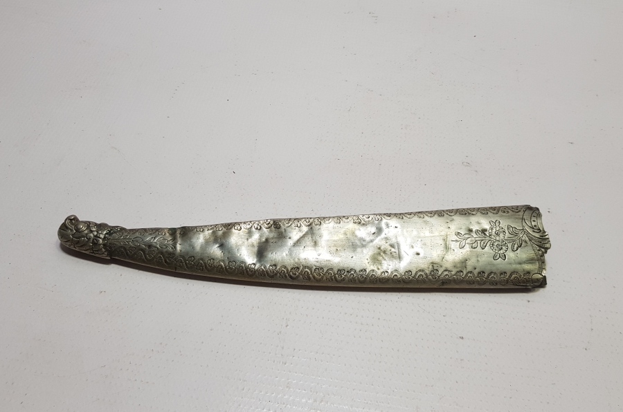 ÜZERİ İŞLEMELİ OSMANLI DÖNEMİ YÜKSEK AYAR GÜMÜŞ BOSNA YATAĞAN KIN UCU