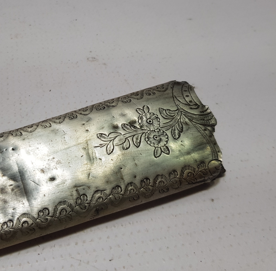 ÜZERİ İŞLEMELİ OSMANLI DÖNEMİ YÜKSEK AYAR GÜMÜŞ BOSNA YATAĞAN KIN UCU