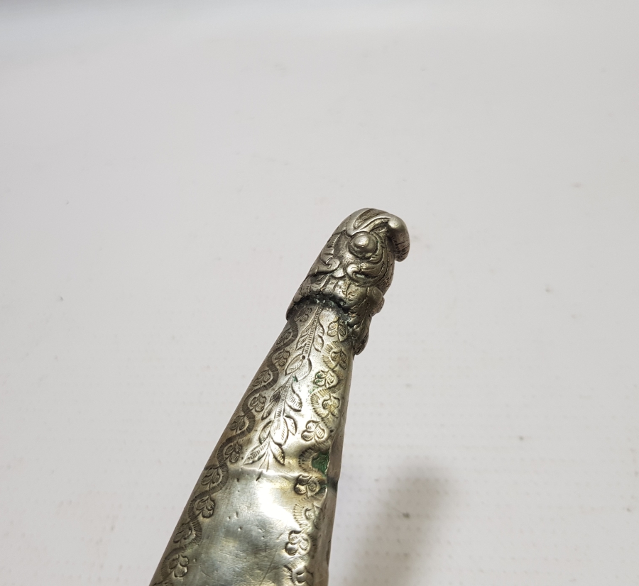 ÜZERİ İŞLEMELİ OSMANLI DÖNEMİ YÜKSEK AYAR GÜMÜŞ BOSNA YATAĞAN KIN UCU