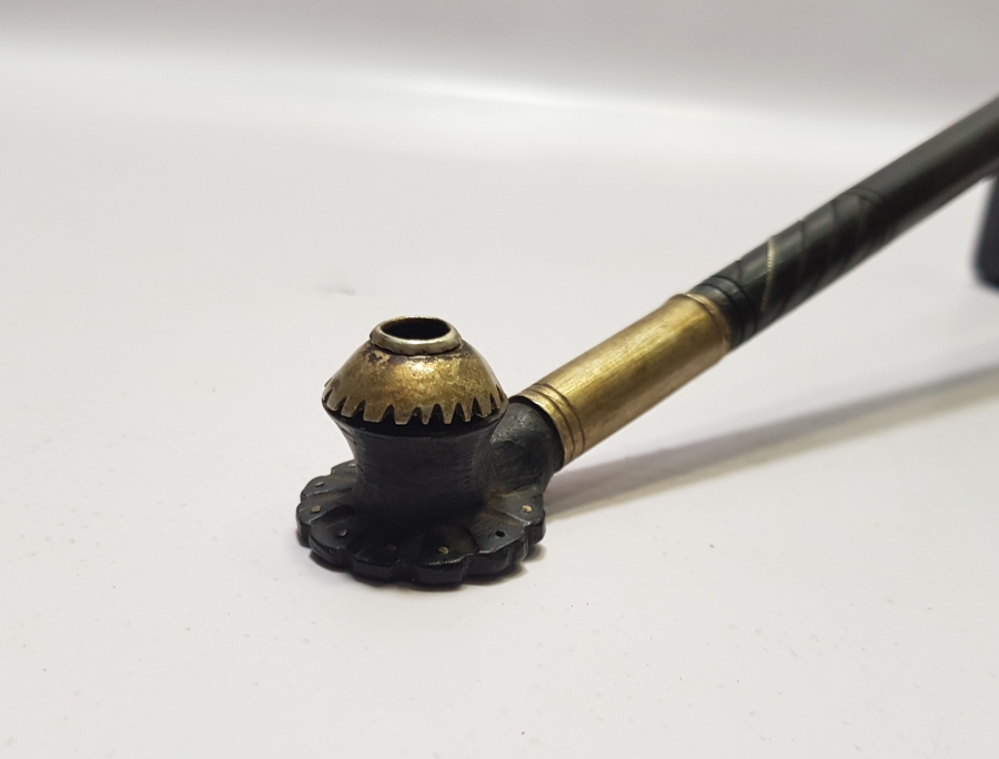 OSMANLI DÖNEMİ GÜMÜŞ SARMA İŞÇİLİKLİ BÜYÜK BOY NADİR SİGARA AĞIZLIĞI