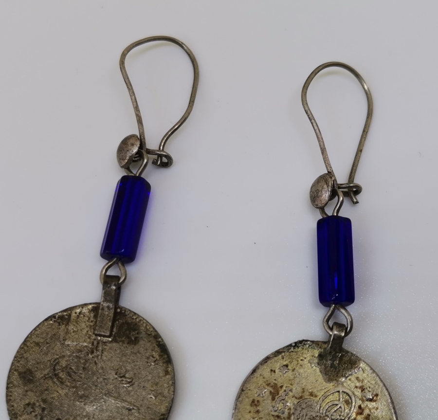 OSMANLI PARALARINDAN YAPILMIŞ ÖZEL YAPIM GÜMÜŞ KÜPE