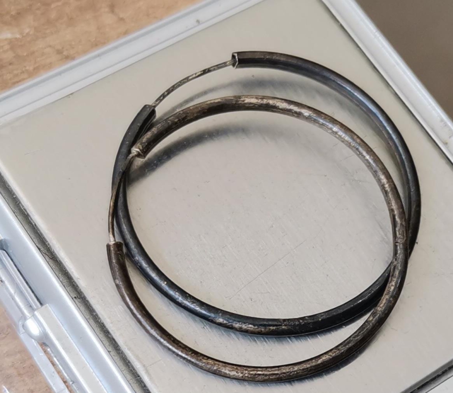 ANTİKA GÜMÜŞ HALKA KÜPE