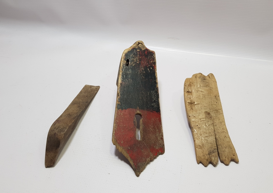 OSMANLI DÖNEMİ EL YAPIMI 3 ADET AHŞAP ELLİK