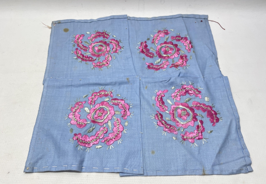 OSMANLI DÖNEMİ ÇARKIFELEK MOTİFLİ İŞLEMELİ EL İŞİ GELİN ÇEVRESİ