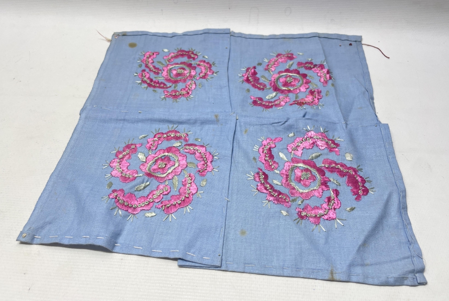 OSMANLI DÖNEMİ ÇARKIFELEK MOTİFLİ İŞLEMELİ EL İŞİ GELİN ÇEVRESİ