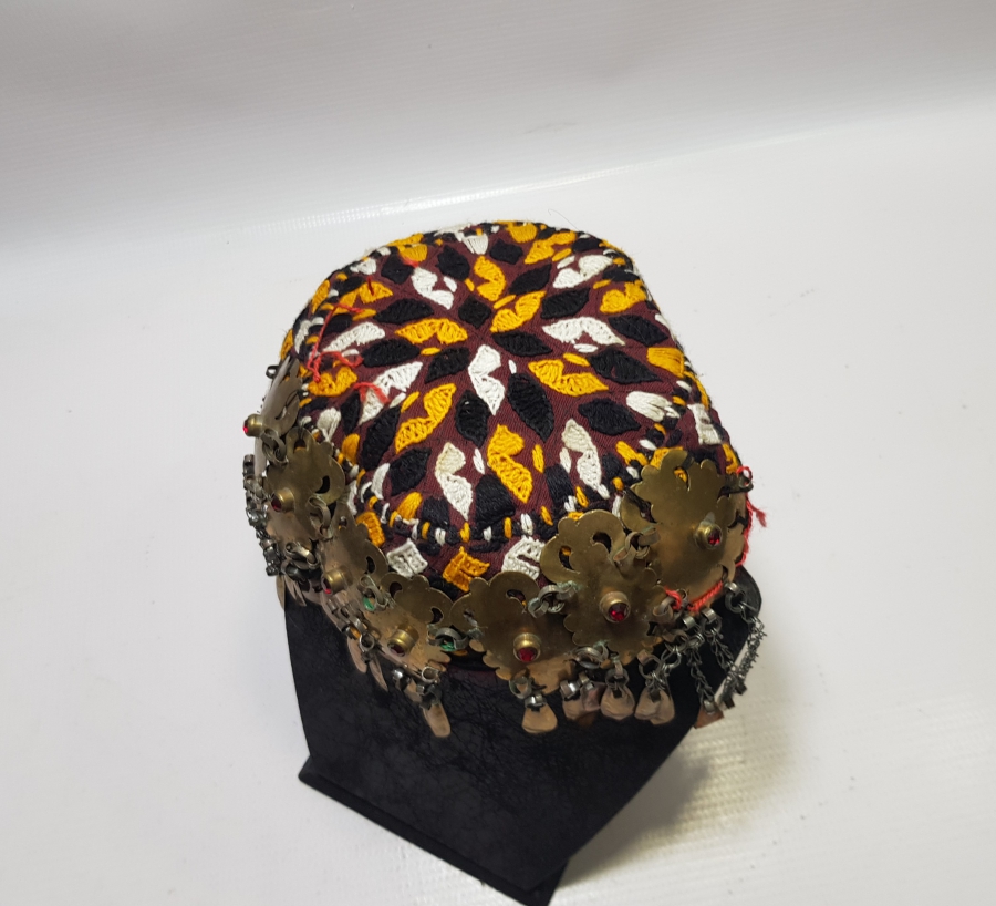 ANTİKA TÜRKMEN İŞİ GELİN FESİ