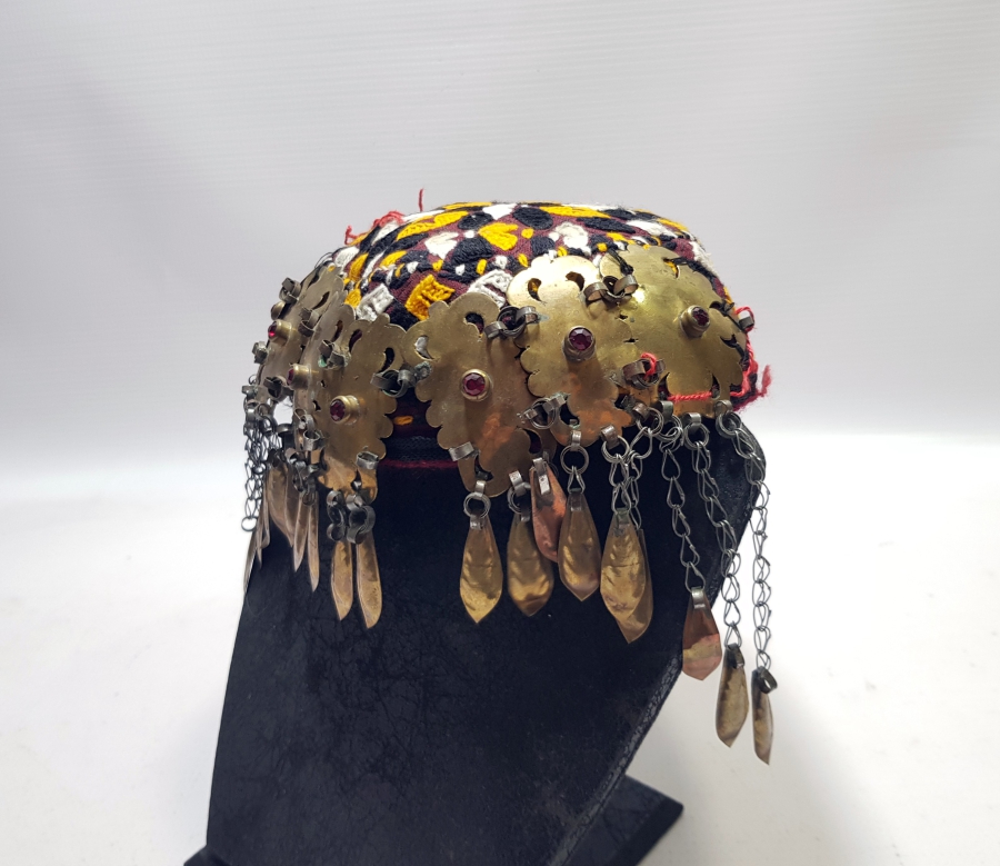 ANTİKA TÜRKMEN İŞİ GELİN FESİ