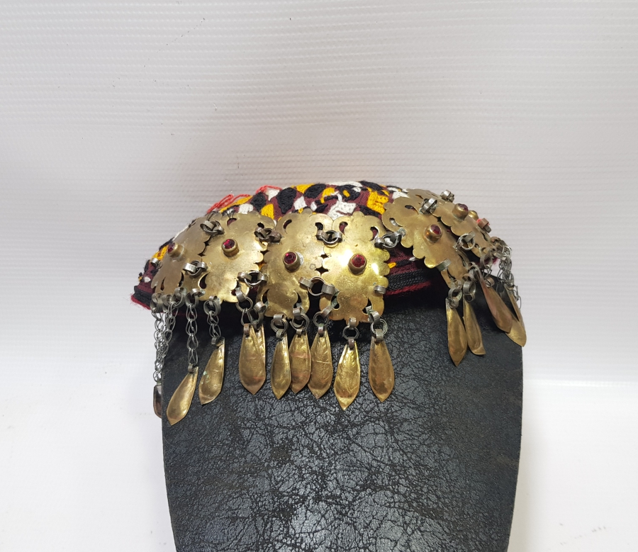 ANTİKA TÜRKMEN İŞİ GELİN FESİ