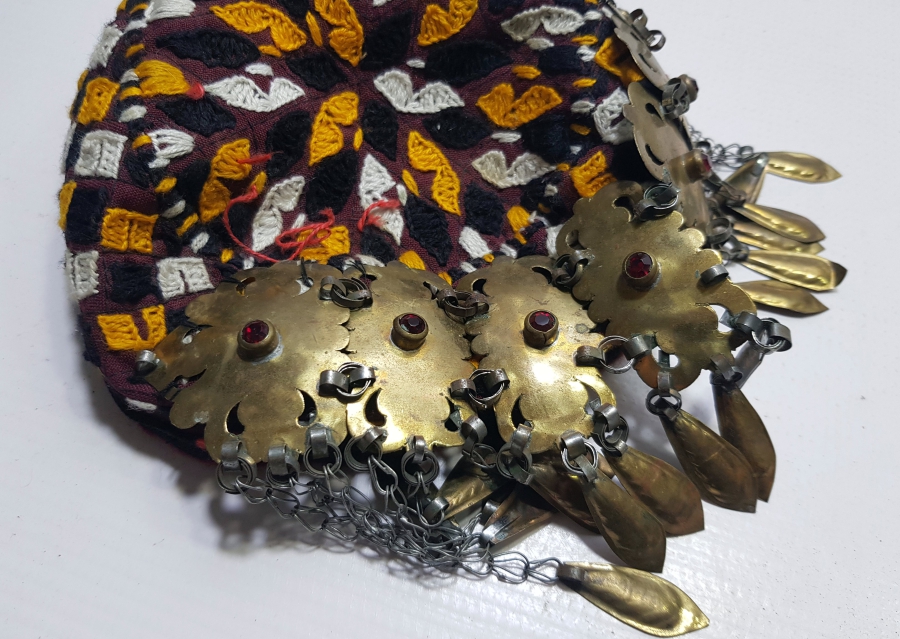 ANTİKA TÜRKMEN İŞİ GELİN FESİ