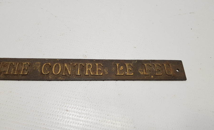 BÜYÜK BOY ANTİKA METAL PLAKA