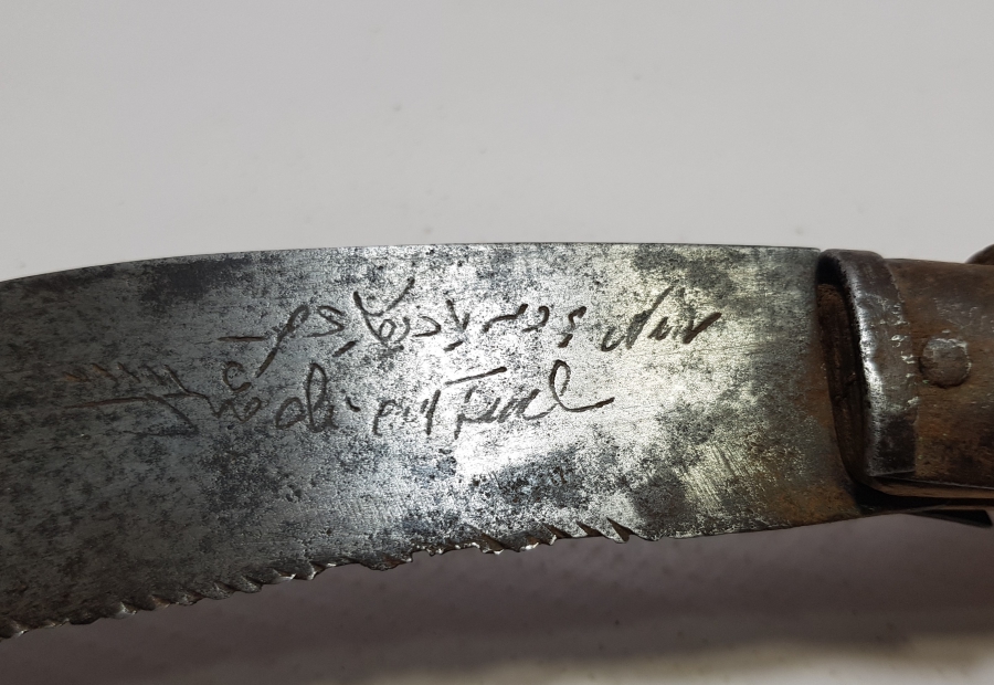 ÜZERİ OSMANLICA YAZILI BURSA İŞİ OSMANLI DÖNEMİ BAĞ BIÇAĞI