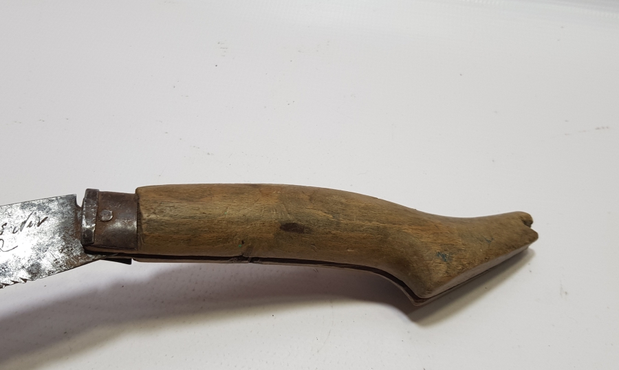 ÜZERİ OSMANLICA YAZILI BURSA İŞİ OSMANLI DÖNEMİ BAĞ BIÇAĞI