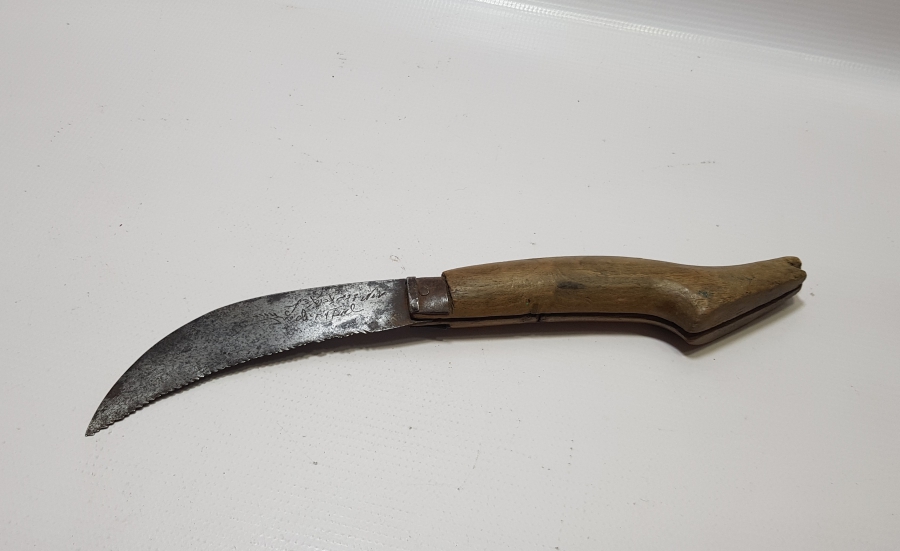 ÜZERİ OSMANLICA YAZILI BURSA İŞİ OSMANLI DÖNEMİ BAĞ BIÇAĞI