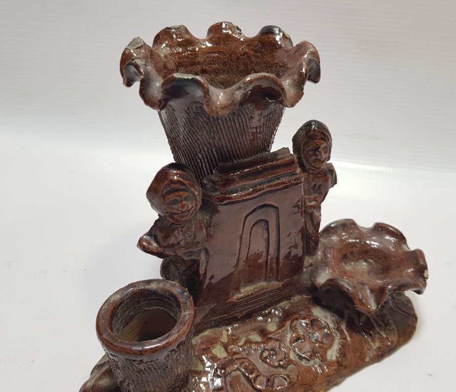 NADİR RENKTE ÇANAKKALE İŞİ TOPRAK MASA ÜSTÜ KALEMLİĞİ