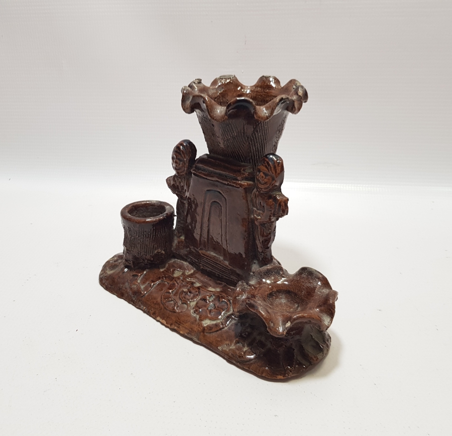 NADİR RENKTE ÇANAKKALE İŞİ TOPRAK MASA ÜSTÜ KALEMLİĞİ