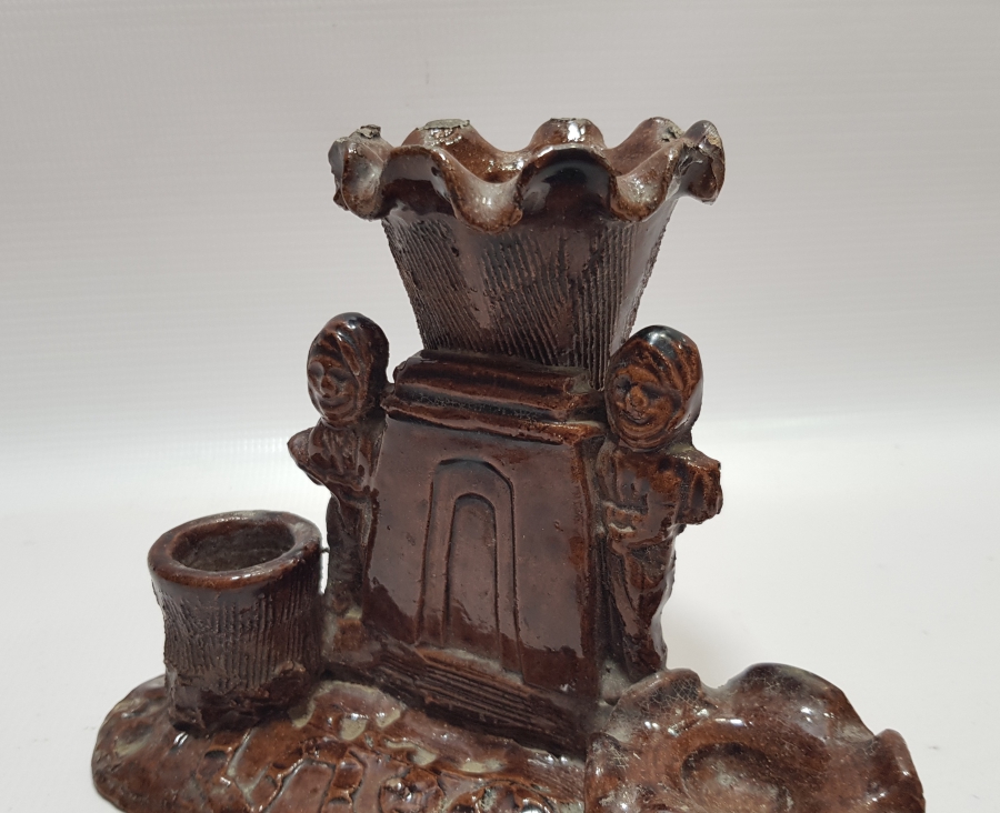 NADİR RENKTE ÇANAKKALE İŞİ TOPRAK MASA ÜSTÜ KALEMLİĞİ